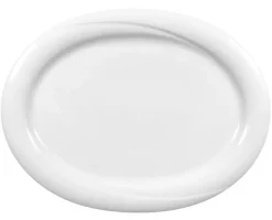 Laguna Platte oval 35 cm weiß