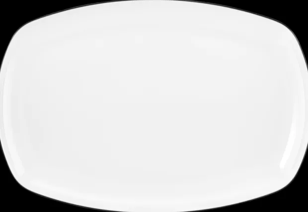 Lido Servierplatte eckig 35x24cm black line