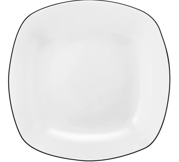 Lido Suppenteller eckig 21 cm Black Line