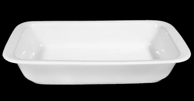 Lukullus Auflaufform eckig 35 cm weiß