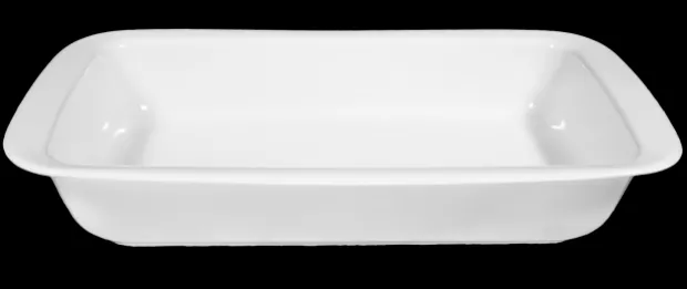 Lukullus Auflaufform eckig 38 cm weiß