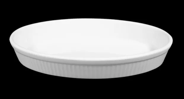 Lukullus Backform oval 24 cm weiß