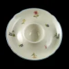 Marie-Luise Eierbecher mit Ablage Streublume blauer Rand
