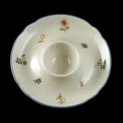 Marie-Luise Eierbecher mit Ablage Streublume blauer Rand