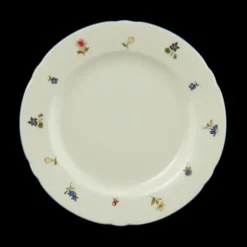 Marie-Luise Frühstücksteller 20 cm Streublume blauer Rand