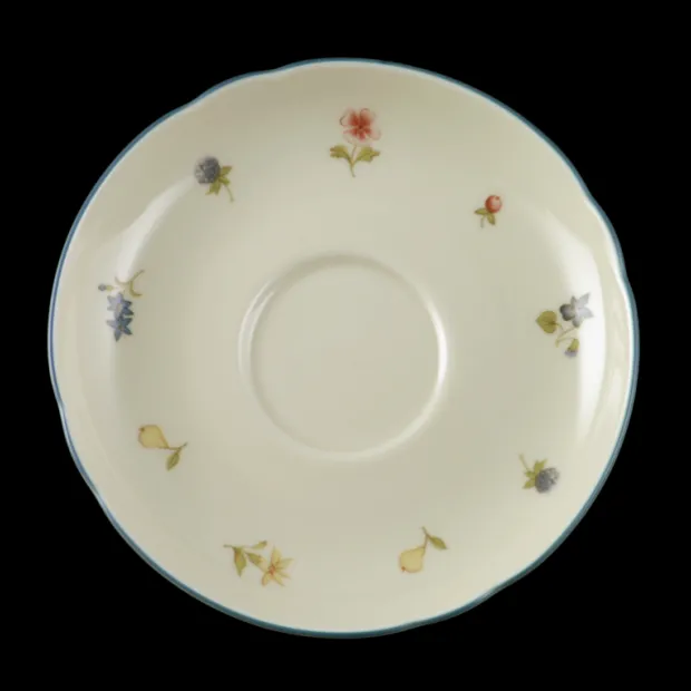Marie-Luise Kombi-Untertasse 15 cm Streublume blauer Rand