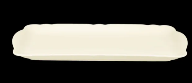 Marie-Luise Kuchenplatte eckig 35 cm elfenbein