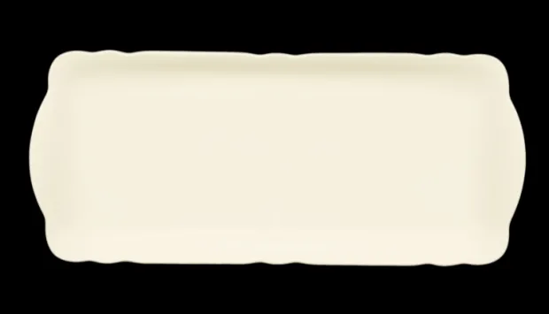 Marie-Luise Kuchenplatte eckig 35 cm elfenbein