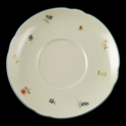Marie-Luise Untertasse zur Frühstückstasse 16 cm Streublume blauer Rand