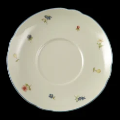Marie-Luise Untertasse zur Suppentasse 16 cm Streublume blauer Rand
