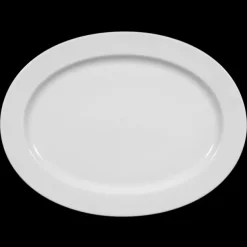 Meran Platte oval 35 cm weiß