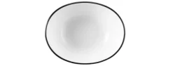 Modern Life Bowl oval 12 cm Black Line