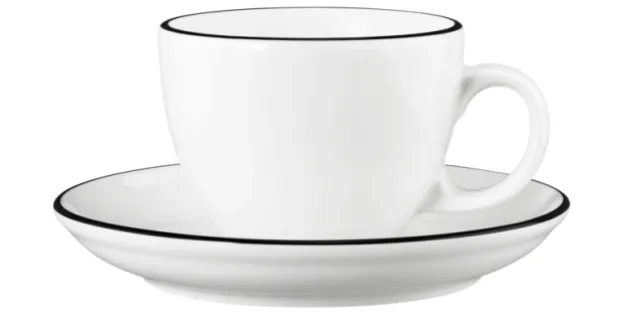 Modern Life Cappuccinotasse 1131 0,22 l m.Untertasse Black Line