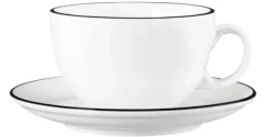 Modern Life Milchkaffeetasse 1164 0,37 m. Untertasse Black Line
