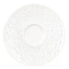 Nori-Home Kombi-Untertasse klein 13,5 cm Relief breit weiß