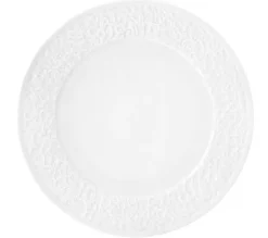 Nori-Home Speiseteller rund 28 cm Relief schmal weiß